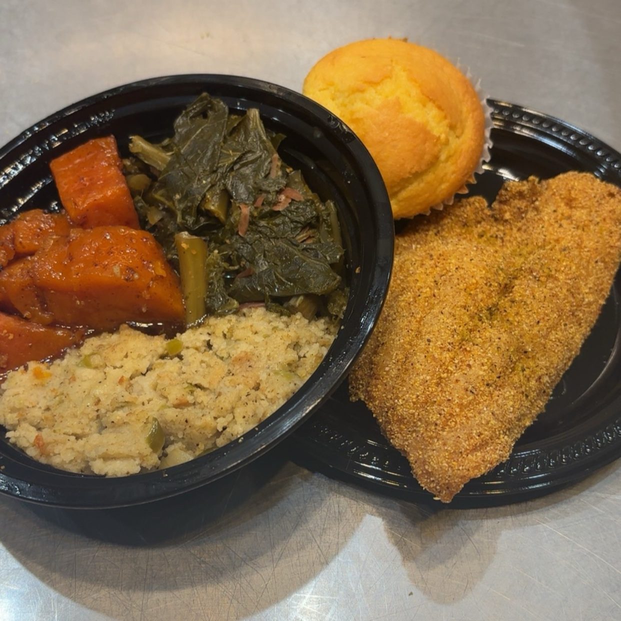 Soul food platter.